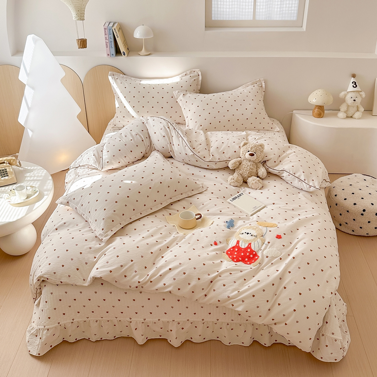 91家纺网 家纺一手货源 找家纺 元熙 2025新款木棉砂洗毛巾绣毛巾绣被芯床盖四件套 狮狮王