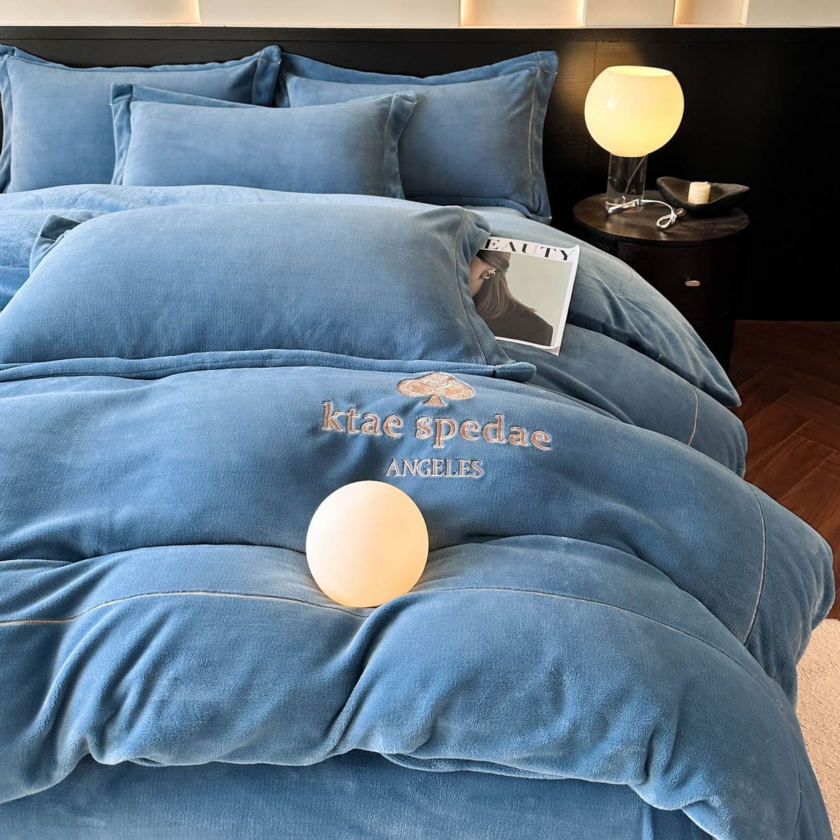 91家纺网 家纺一手货源 找家纺 （总）狂想家 2025新款刺绣牛奶绒四件套-安琪儿