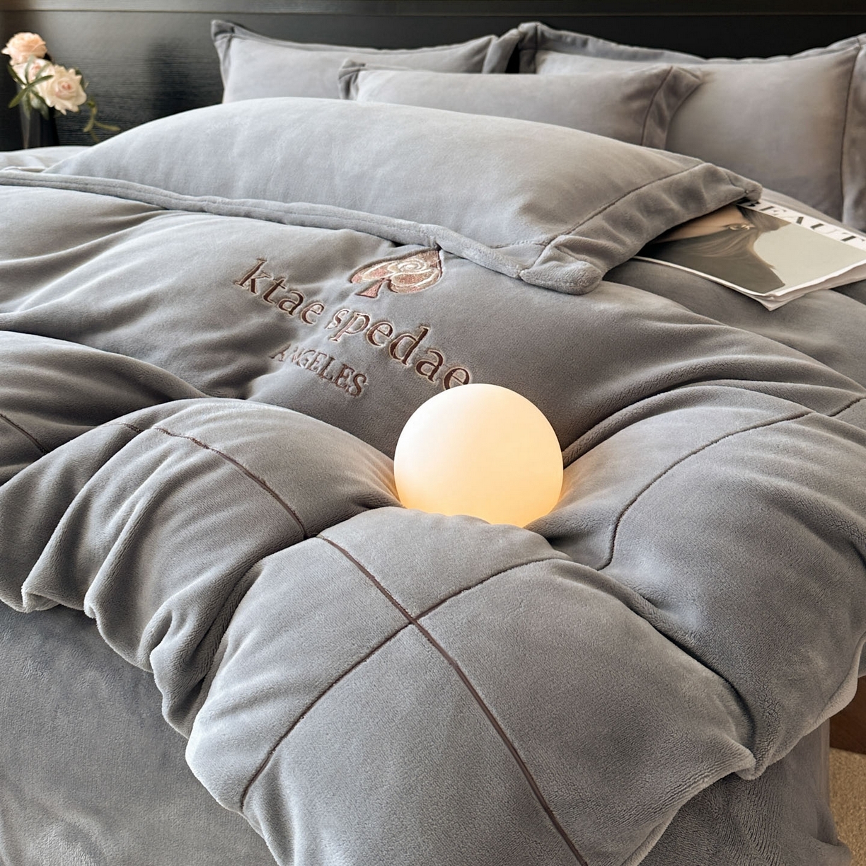 91家纺网 家纺一手货源 找家纺 （总）狂想家 2025新款刺绣牛奶绒四件套-安琪儿