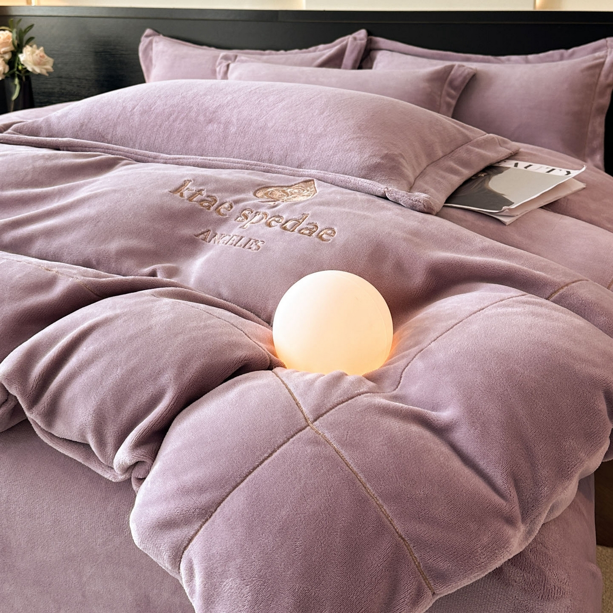 91家纺网 家纺一手货源 找家纺 （总）狂想家 2025新款刺绣牛奶绒四件套-安琪儿