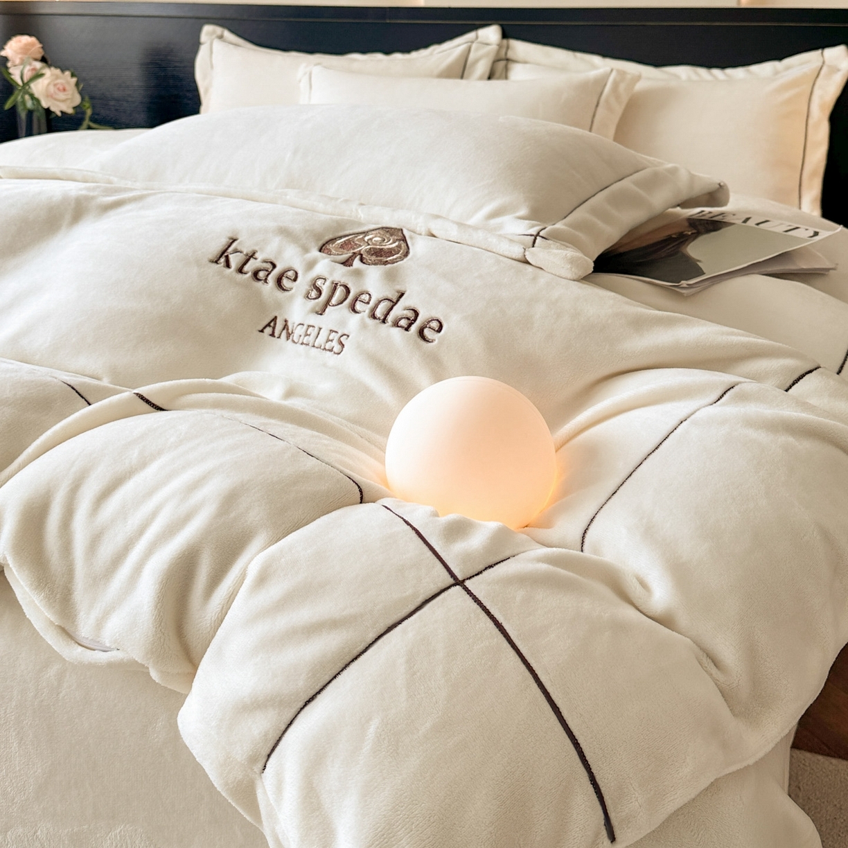 91家纺网 家纺一手货源 找家纺 （总）狂想家 2025新款刺绣牛奶绒四件套-安琪儿