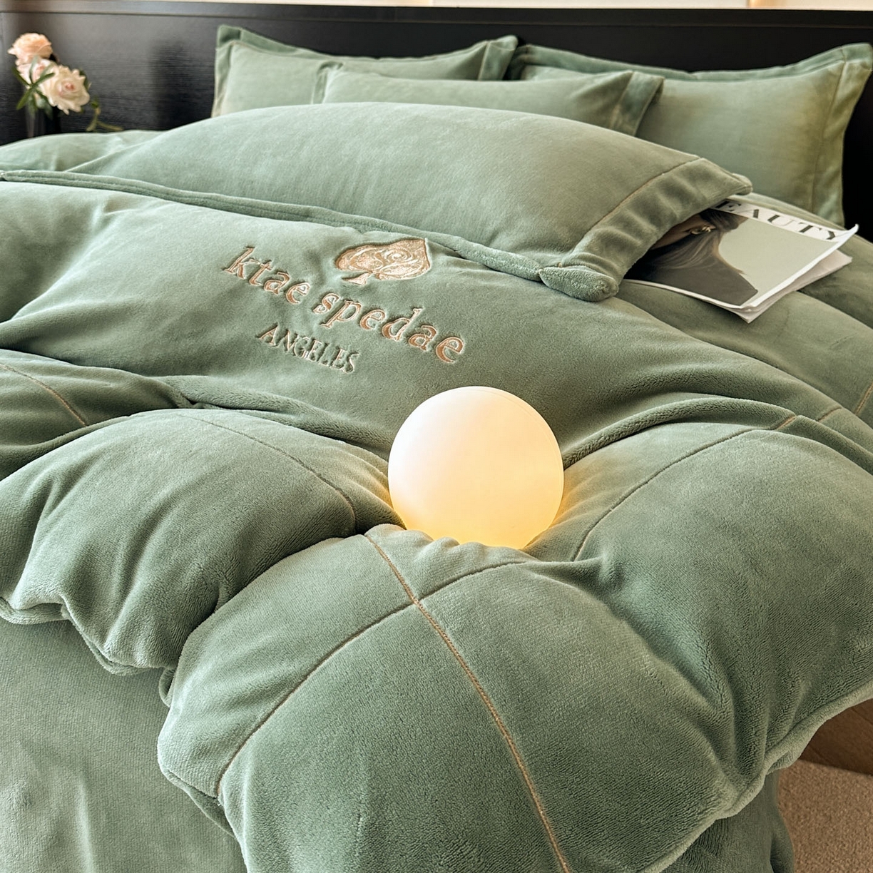 91家纺网 家纺一手货源 找家纺 （总）狂想家 2025新款刺绣牛奶绒四件套-安琪儿