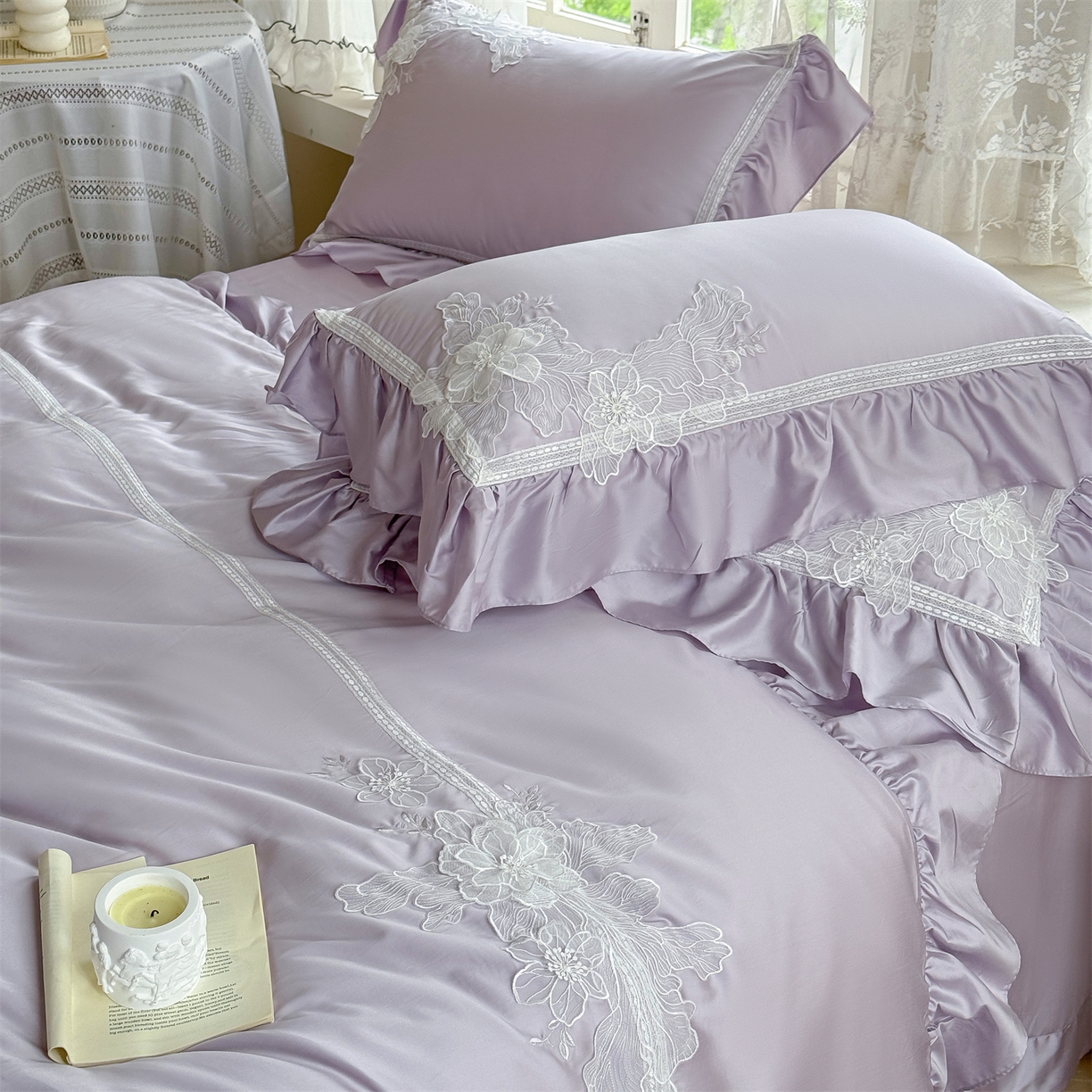 91家纺网 家纺一手货源 找家纺 （总）美娘阁 2025新款长绒棉全棉提花居家款四件套-西西里岛