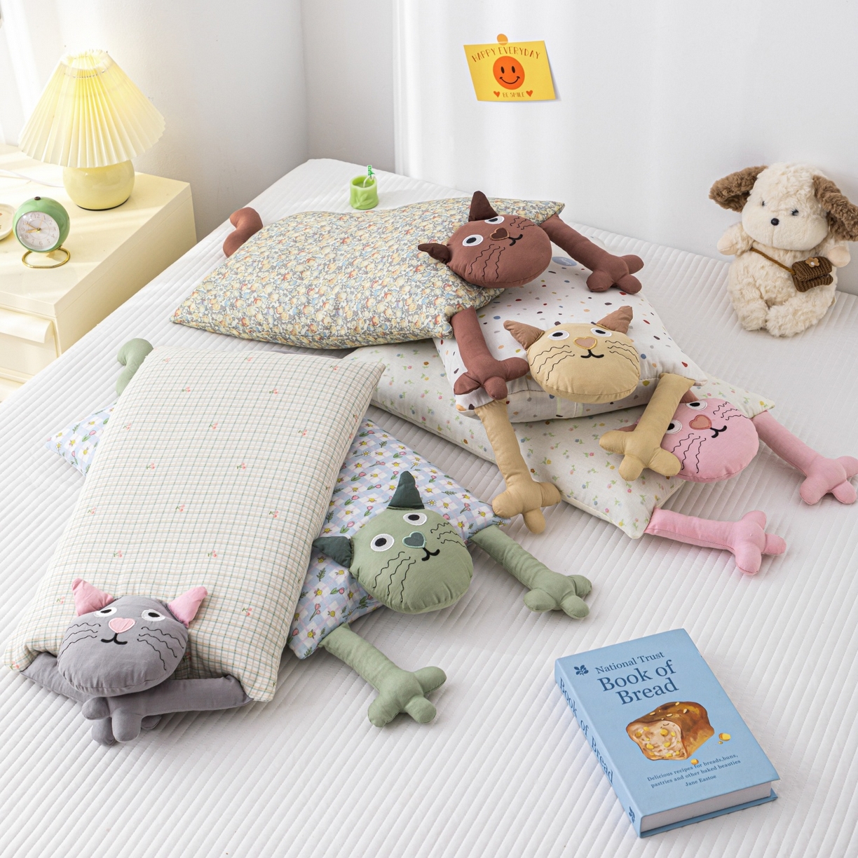 91家纺网 家纺一手货源 找家纺 （总）仁宇枕业 2025新款全棉纯棉双层纱甜荞麦枕芯卡通儿童学生成人护颈枕枕头枕芯-哇噻猫