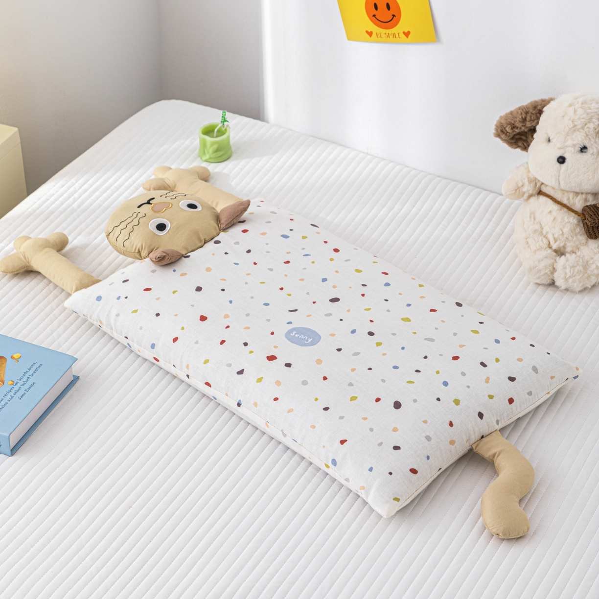 91家纺网 家纺一手货源 找家纺 （总）仁宇枕业 2025新款全棉纯棉双层纱甜荞麦枕芯卡通儿童学生成人护颈枕枕头枕芯-哇噻猫