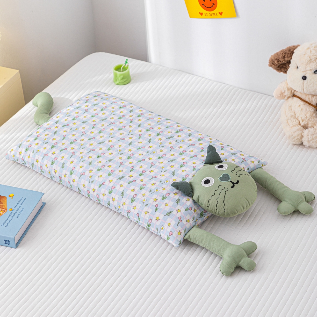 91家纺网 家纺一手货源 找家纺 （总）仁宇枕业 2025新款全棉纯棉双层纱甜荞麦枕芯卡通儿童学生成人护颈枕枕头枕芯-哇噻猫