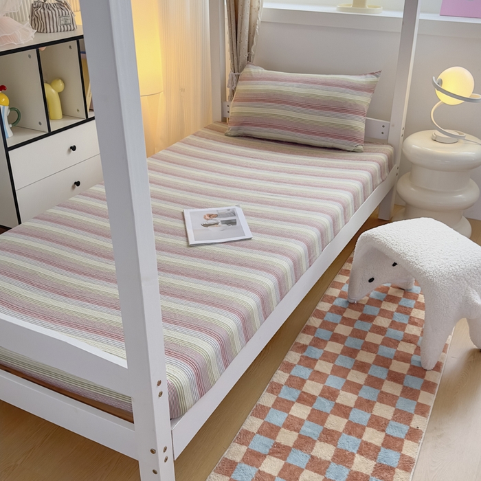 丝芙妮家居（原乐视家纺） 2026新款学生季A类木棉床笠单品床笠单件单床笠 彩糖线