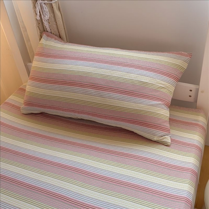 91家纺网 家纺一手货源 找家纺 丝芙妮家居（原乐视家纺） 2026新款学生季A类木棉床笠单品床笠单件单床笠 彩糖线