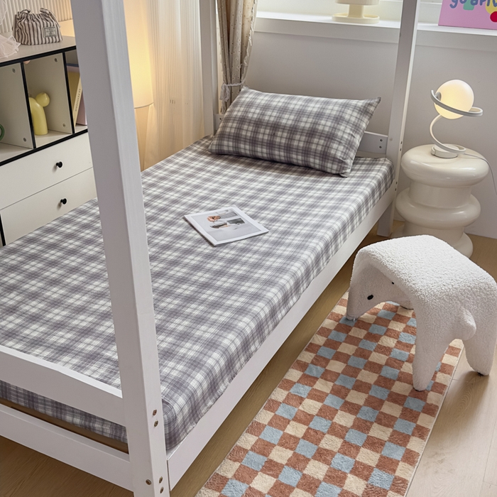 丝芙妮家居（原乐视家纺） 2026新款学生季A类木棉床笠单品床笠单件单床笠 复古格