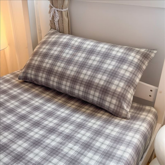 91家纺网 家纺一手货源 找家纺 丝芙妮家居（原乐视家纺） 2026新款学生季A类木棉床笠单品床笠单件单床笠 复古格