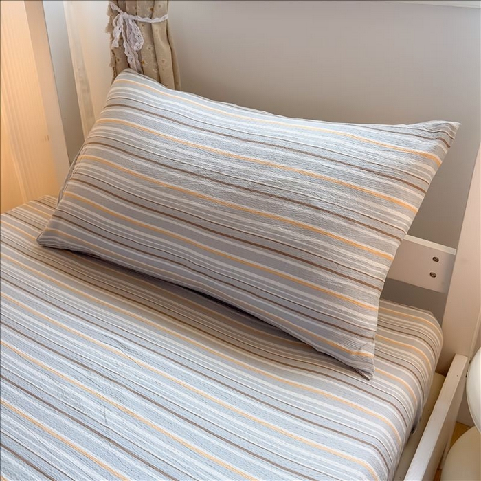 91家纺网 家纺一手货源 找家纺 丝芙妮家居（原乐视家纺） 2026新款学生季A类木棉床笠单品床笠单件单床笠 海盐条