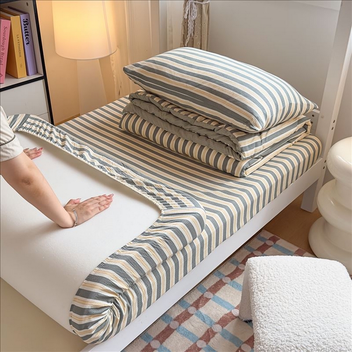 91家纺网 家纺一手货源 找家纺 丝芙妮家居（原乐视家纺） 2026新款学生季A类木棉床笠单品床笠单件单床笠 落幕