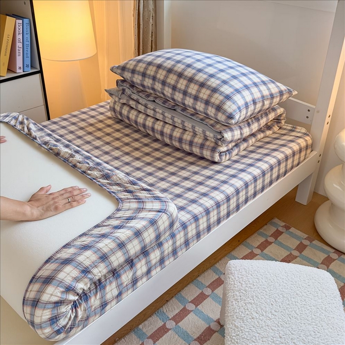 91家纺网 家纺一手货源 找家纺 丝芙妮家居（原乐视家纺） 2026新款学生季A类木棉床笠单品床笠单件单床笠 莫尼蓝