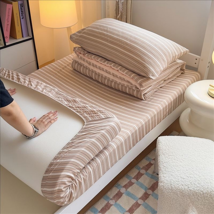 91家纺网 家纺一手货源 找家纺 丝芙妮家居（原乐视家纺） 2026新款学生季A类木棉床笠单品床笠单件单床笠 追光