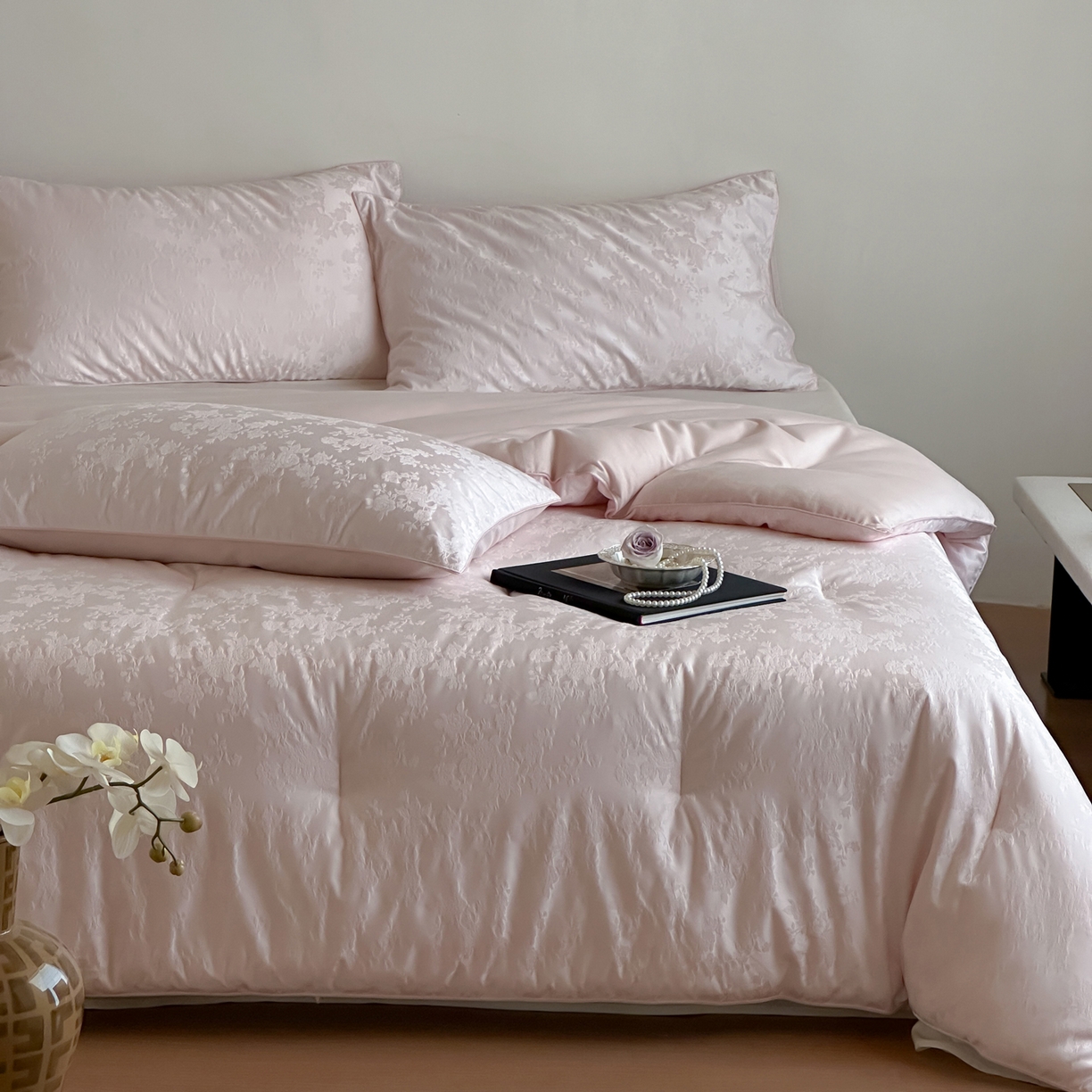 91家纺网 家纺一手货源 找家纺 （总）一加一 2025新款60兰精天丝棉提花 蚕丝大豆抗菌被芯