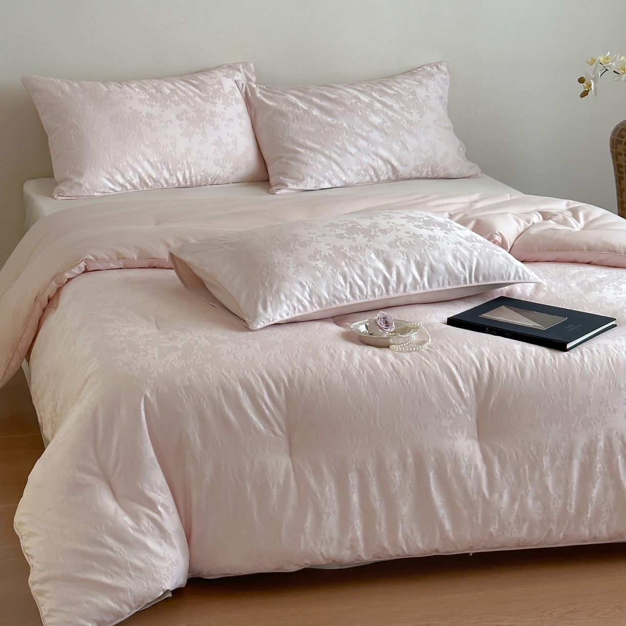 91家纺网 家纺一手货源 找家纺 （总）一加一 2025新款60兰精天丝棉提花 蚕丝大豆抗菌被芯