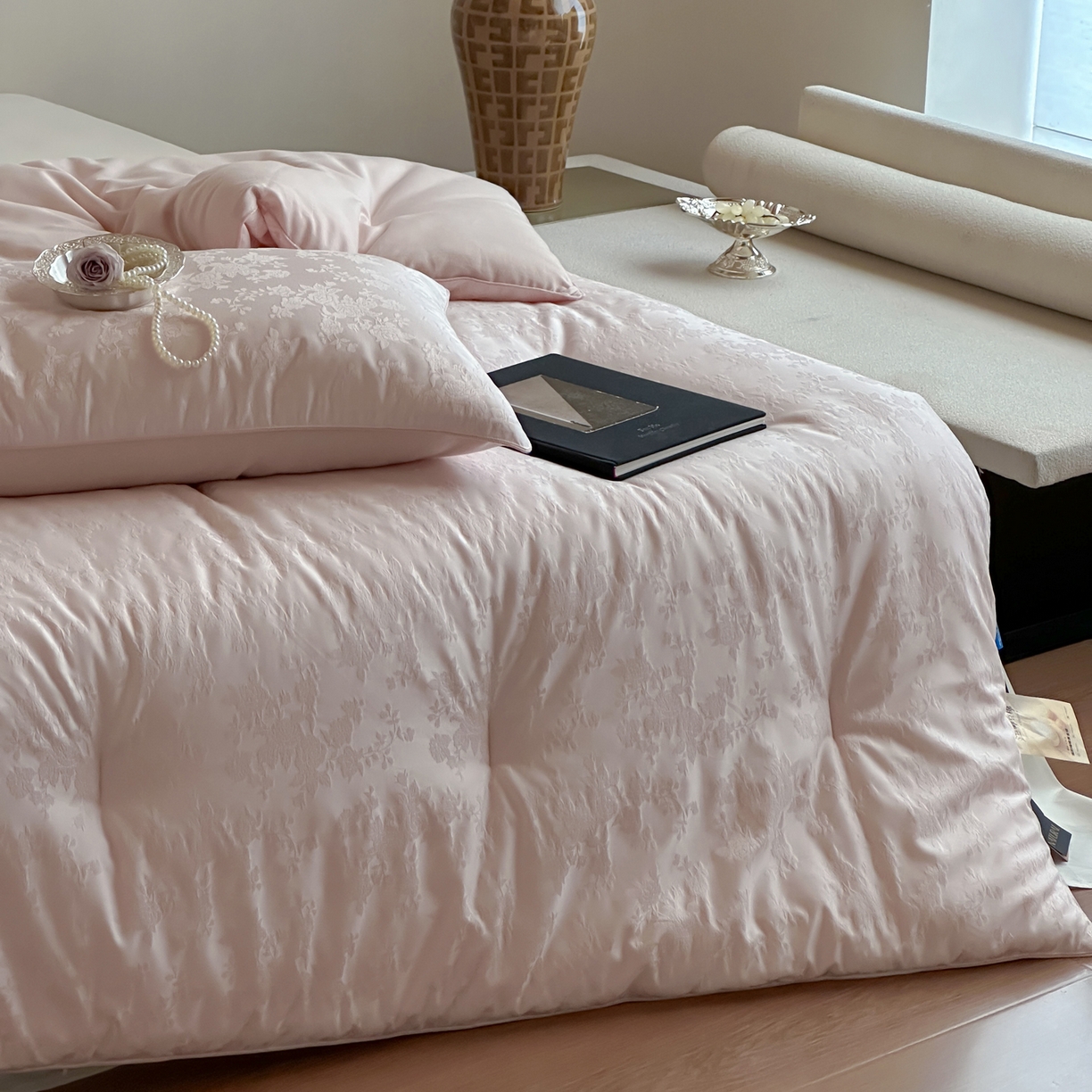 91家纺网 家纺一手货源 找家纺 （总）一加一 2025新款60兰精天丝棉提花 蚕丝大豆抗菌被芯