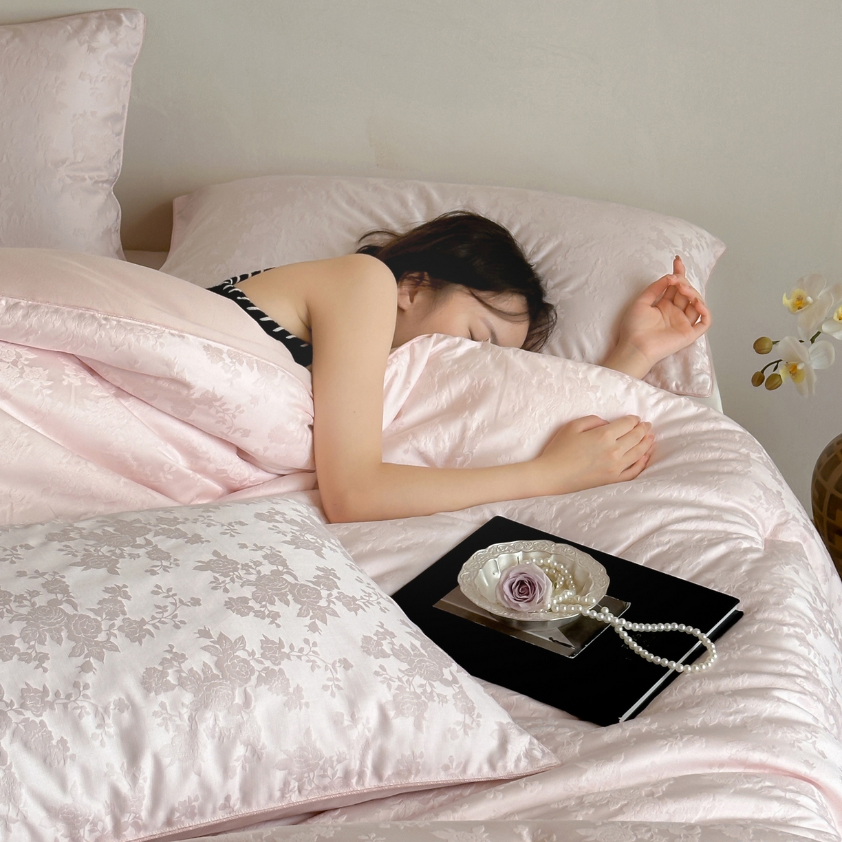 91家纺网 家纺一手货源 找家纺 （总）一加一 2025新款60兰精天丝棉提花 蚕丝大豆抗菌被芯