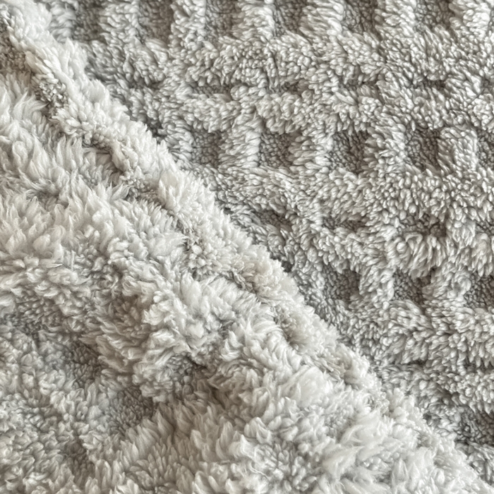 91家纺网 家纺一手货源 找家纺 欧邦 2025新款华夫格塔芙绒单床笠 床笠单件 华夫床笠-烟灰