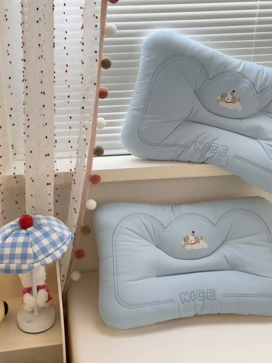 91家纺网 家纺一手货源 找家纺 北鸣有鱼枕芯馆 2025直播爆款儿童学生季爆款可水洗冰皮凉感枕全网券后价不得低于39元 蓝色(苹果狗) 中号款：适合4-7岁中童使用40×60cm