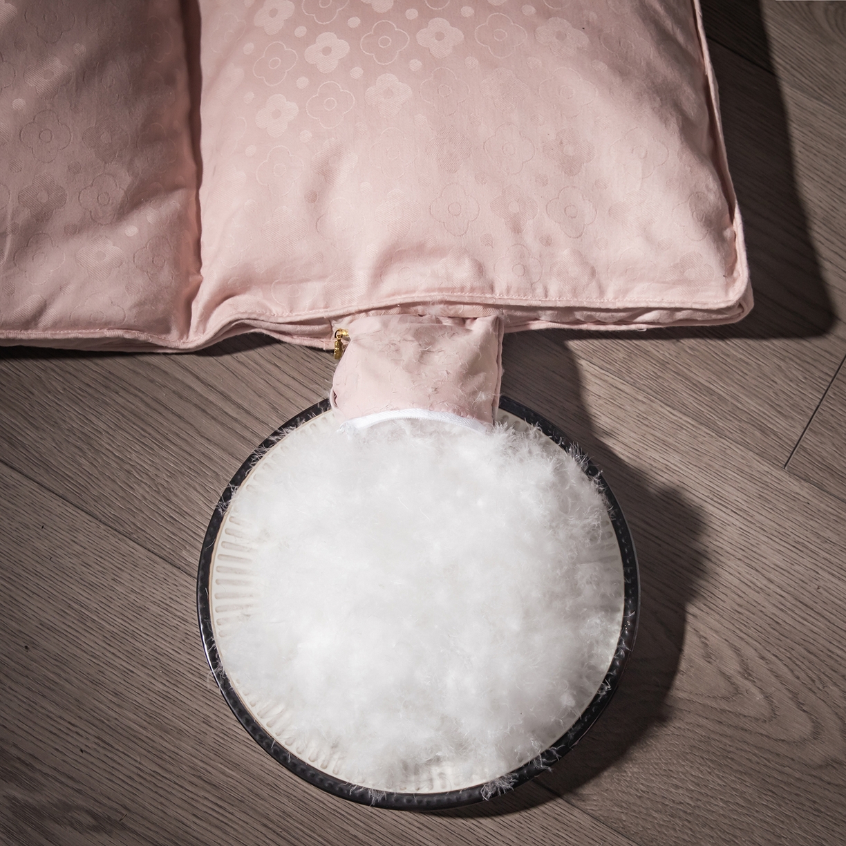 91家纺网 家纺一手货源 找家纺 华盛羽绒被壳 2025新款全棉四叶草双层纱提花自充绒羽绒被壳羽绒被 双层四叶草豆沙