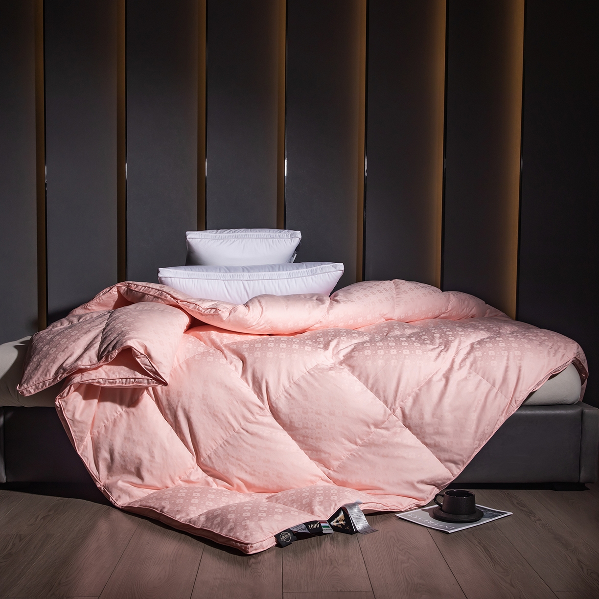 91家纺网 家纺一手货源 找家纺 （总）御眠纺羽绒被壳 2025新款全棉四叶草双层纱提花自充绒羽绒被壳羽绒被