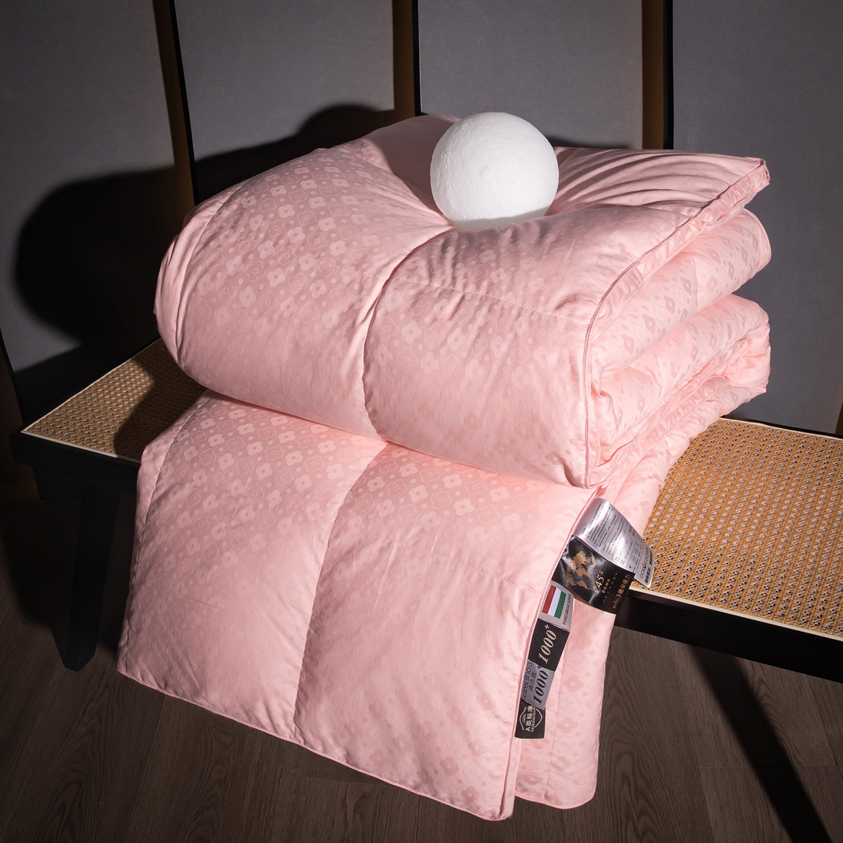 （总）御眠纺羽绒被壳 2025新款全棉四叶草双层纱提花自充绒羽绒被壳羽绒被