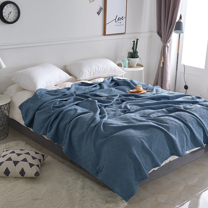 91家纺网 家纺一手货源 找家纺 （总）悦然 2024新款A类全棉纱布针织盖毯毛巾被