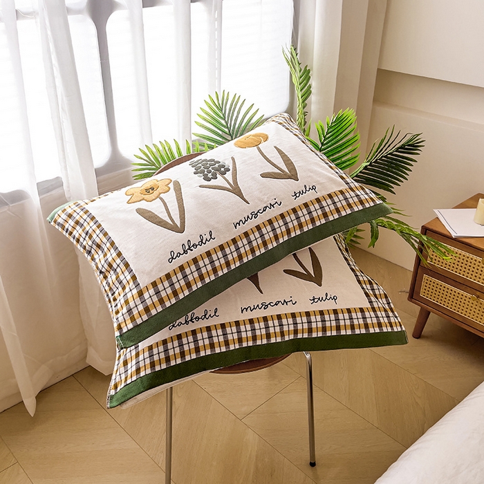 91家纺网 家纺一手货源 找家纺 （总）悦然 2024新款全棉6层纱布枕巾 52*78cm/对