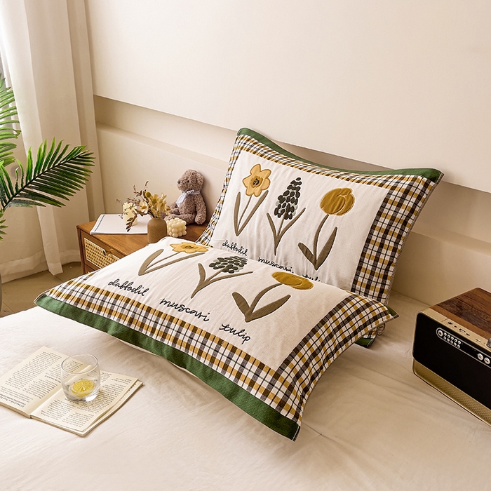 91家纺网 家纺一手货源 找家纺 （总）悦然 2024新款全棉6层纱布枕巾 52*78cm/对