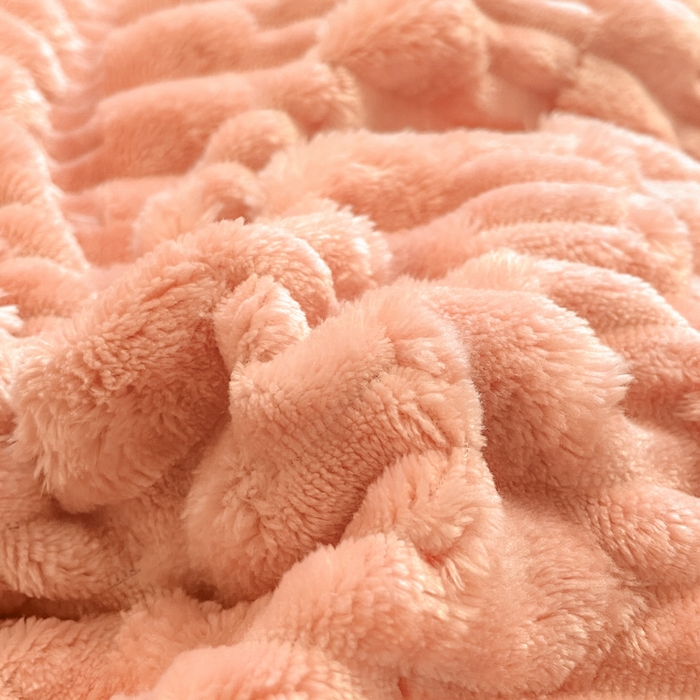 91家纺网 家纺一手货源 找家纺 爱彼家纺 2024新款兔兔绒四件套系列 免兔绒-蜜桃粉粉