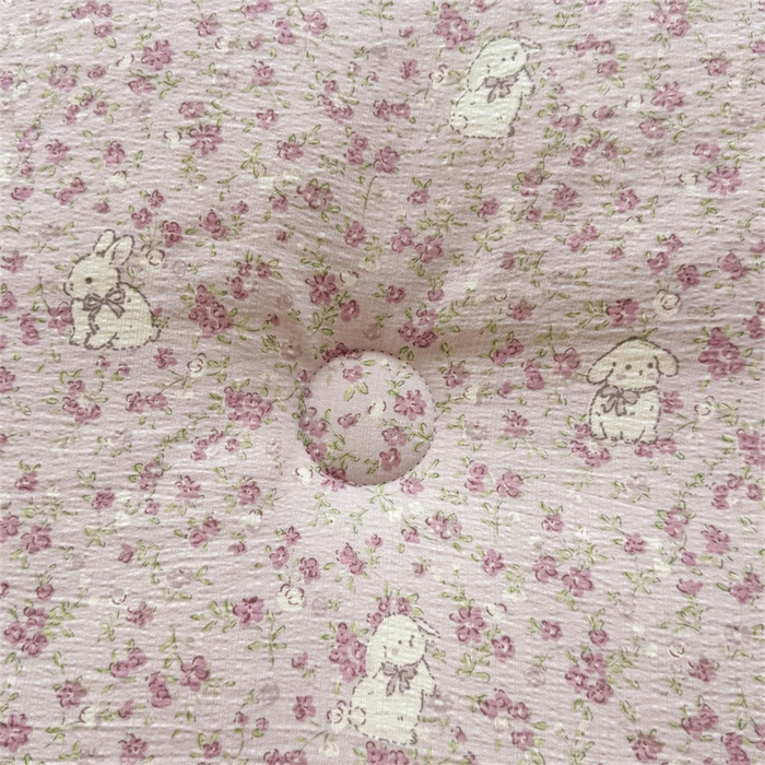 91家纺网 家纺一手货源 找家纺 小石头家纺 2025新款亲肤舒适云感双层纱抗菌被被子被芯 花园小兔