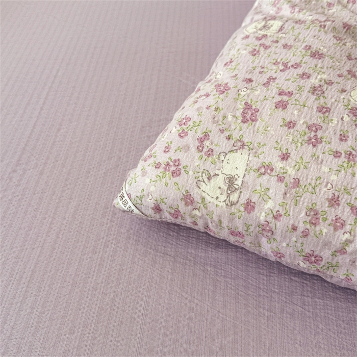 91家纺网 家纺一手货源 找家纺 小石头家纺 2025新款亲肤舒适云感双层纱抗菌被被子被芯 花园小兔