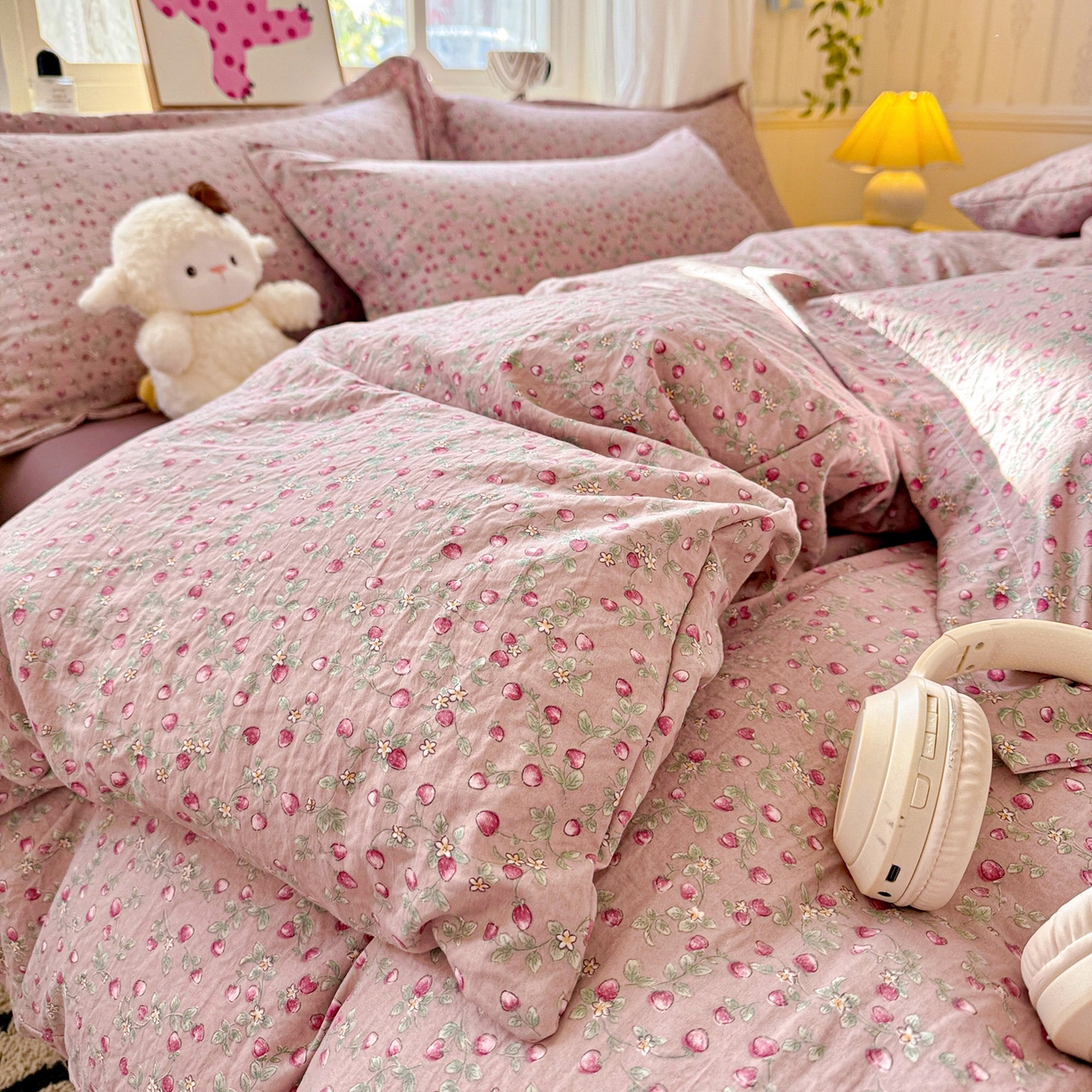 91家纺网 家纺一手货源 找家纺 （总）梦莱斯 2025新款韩国小布袋古法云感棉四件套