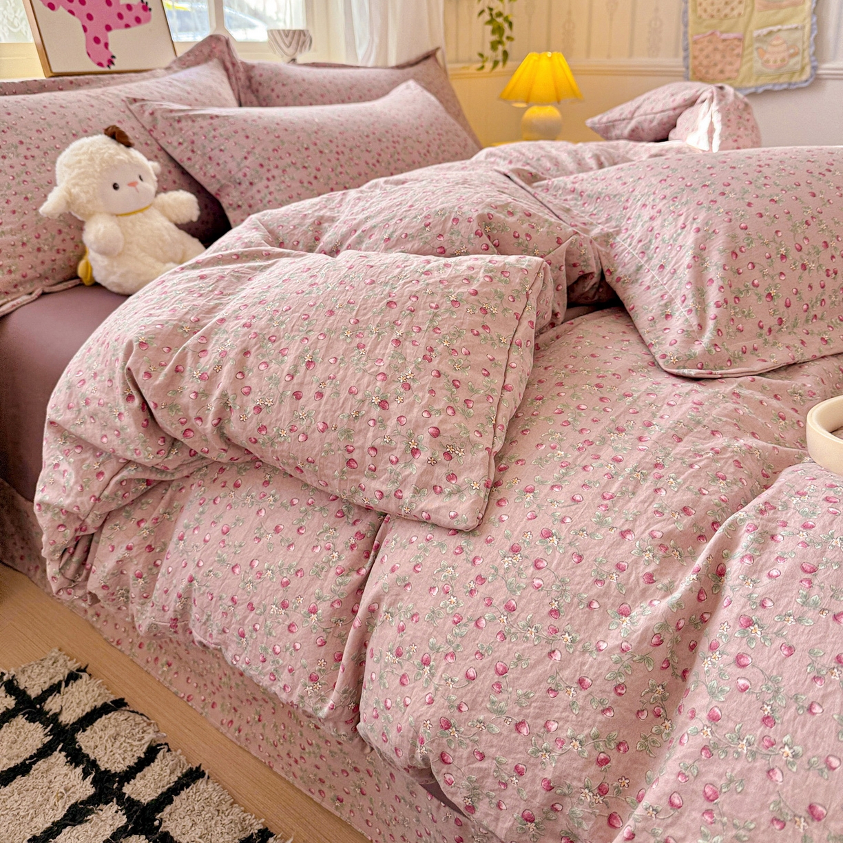 91家纺网 家纺一手货源 找家纺 （总）梦莱斯 2025新款韩国小布袋古法云感棉四件套