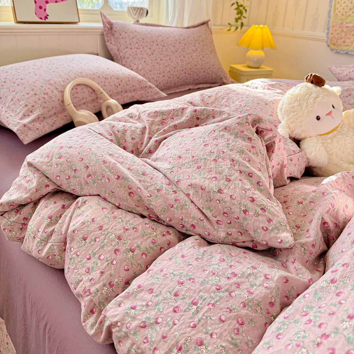 91家纺网 家纺一手货源 找家纺 （总）梦莱斯 2025新款韩国小布袋古法云感棉四件套