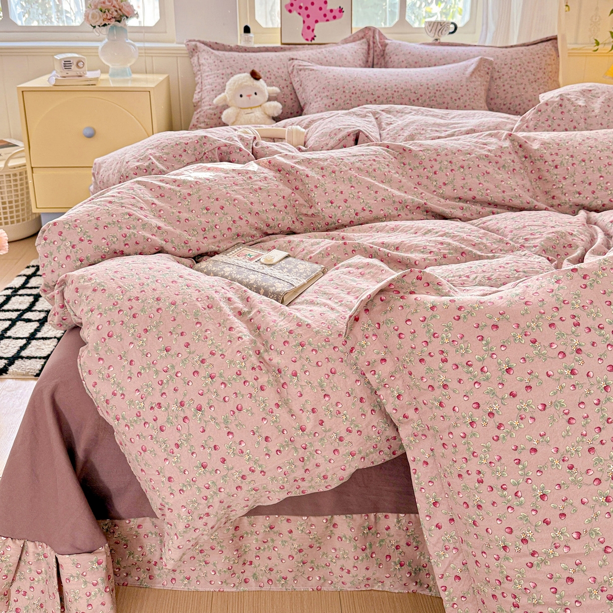 91家纺网 家纺一手货源 找家纺 （总）梦莱斯 2025新款韩国小布袋古法云感棉四件套