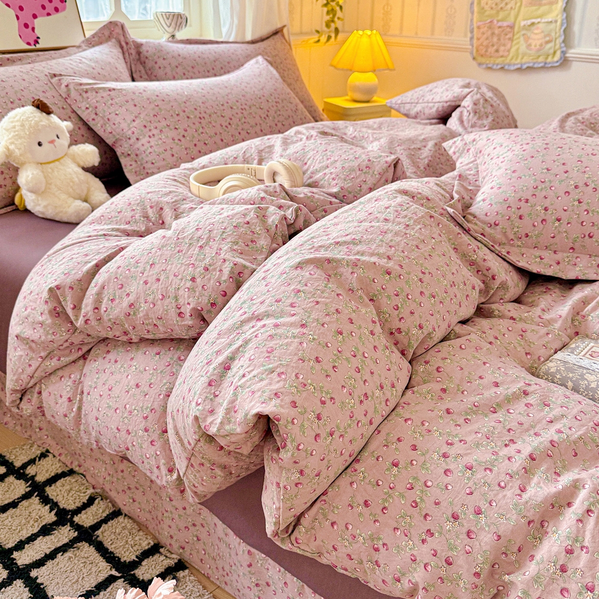 91家纺网 家纺一手货源 找家纺 （总）梦莱斯 2025新款韩国小布袋古法云感棉四件套