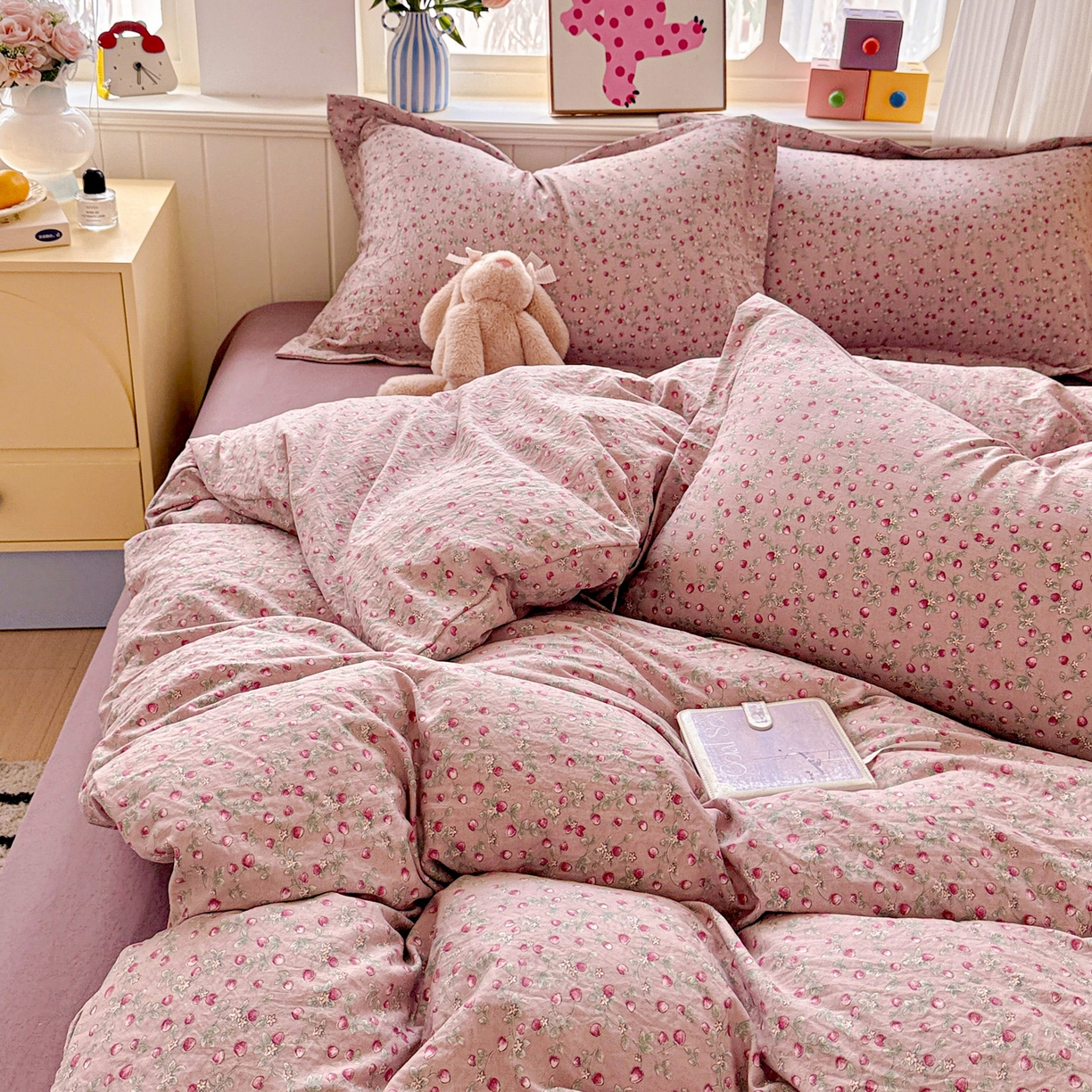 91家纺网 家纺一手货源 找家纺 （总）梦莱斯 2025新款韩国小布袋古法云感棉四件套