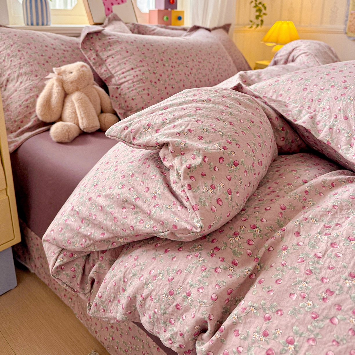 91家纺网 家纺一手货源 找家纺 （总）梦莱斯 2025新款韩国小布袋古法云感棉四件套