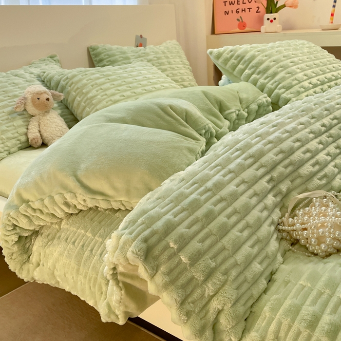 91家纺网 家纺一手货源 找家纺 （总）爱彼家纺 2024新款兔兔绒四件套系列