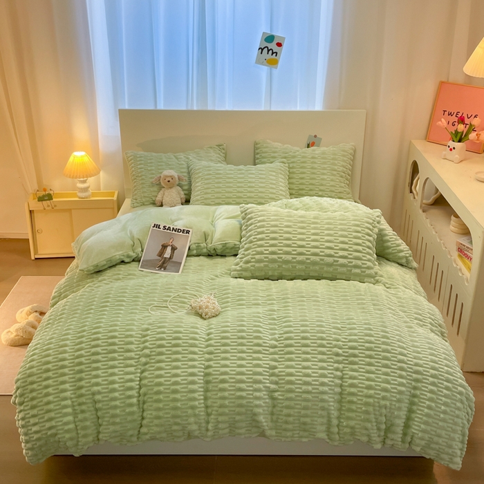 91家纺网 家纺一手货源 找家纺 （总）爱彼家纺 2024新款兔兔绒四件套系列