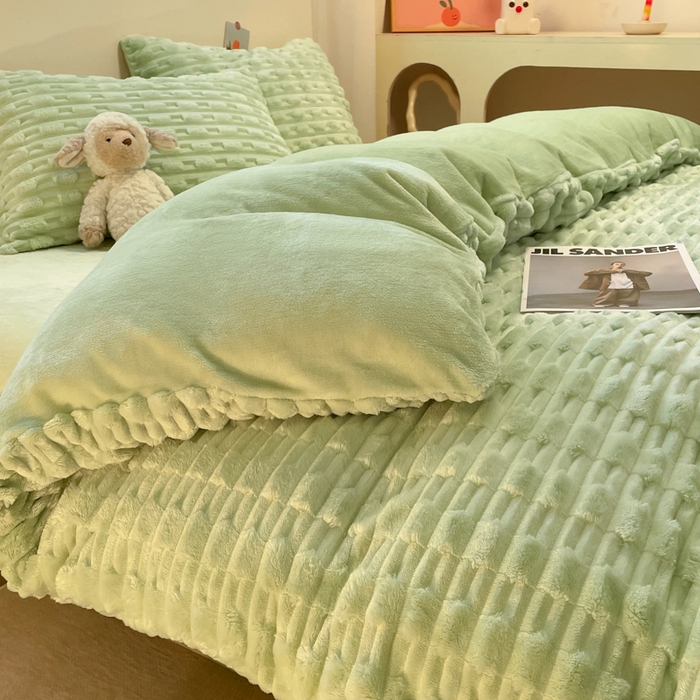 91家纺网 家纺一手货源 找家纺 （总）爱彼家纺 2024新款兔兔绒四件套系列