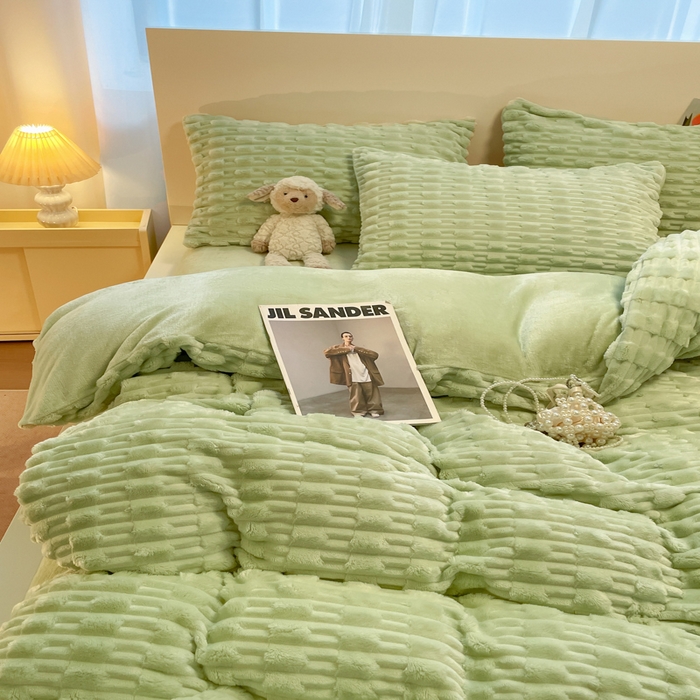 91家纺网 家纺一手货源 找家纺 （总）爱彼家纺 2024新款兔兔绒四件套系列