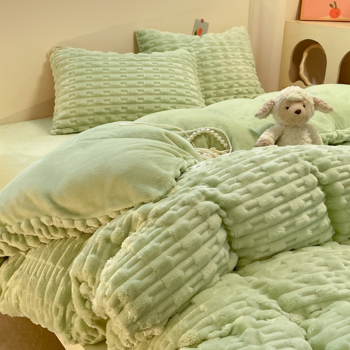 91家纺网 家纺一手货源 找家纺 （总）爱彼家纺 2024新款兔兔绒四件套系列