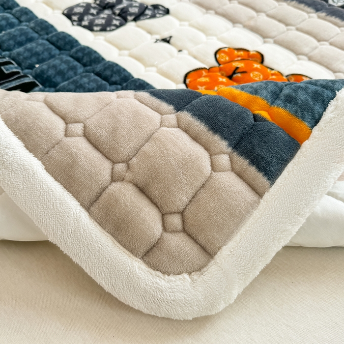 91家纺网 家纺一手货源 找家纺 优品惠 2025新款冬季牛奶绒床垫床褥垫子床护垫加绒床盖学生宿舍上下铺 都市潮熊