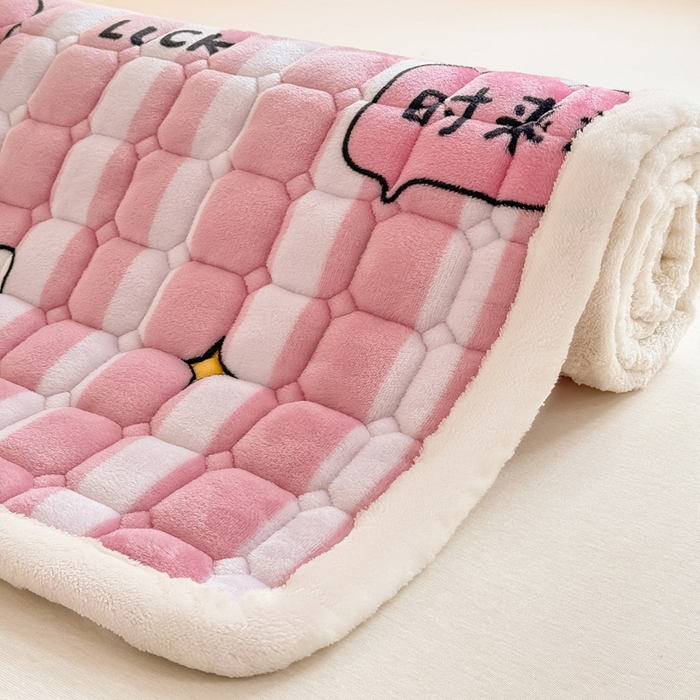 91家纺网 家纺一手货源 找家纺 优品惠 2025新款冬季牛奶绒床垫床褥垫子床护垫加绒床盖学生宿舍上下铺 发财暴富