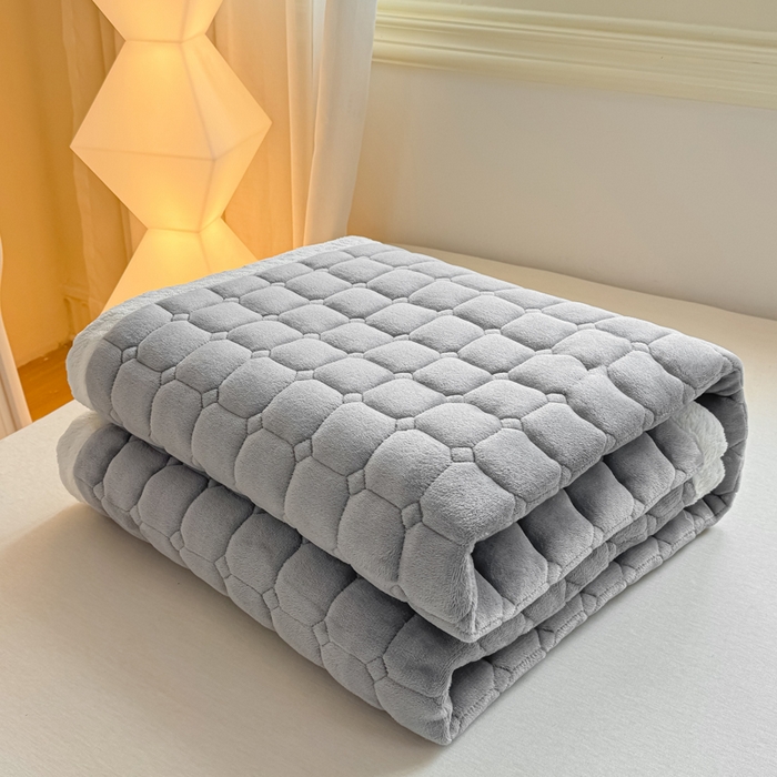 91家纺网 家纺一手货源 找家纺 优品惠 2025新款冬季牛奶绒床垫床褥垫子床护垫加绒床盖学生宿舍上下铺 高级灰