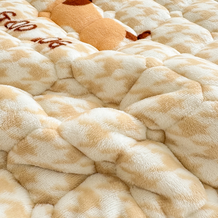 91家纺网 家纺一手货源 找家纺 优品惠 2025新款冬季牛奶绒床垫床褥垫子床护垫加绒床盖学生宿舍上下铺 腊肠狗