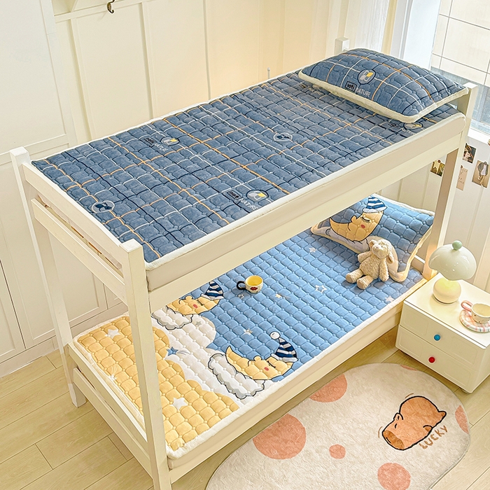 91家纺网 家纺一手货源 找家纺 优品惠 2025新款冬季牛奶绒床垫床褥垫子床护垫加绒床盖学生宿舍上下铺 月亮萌宝